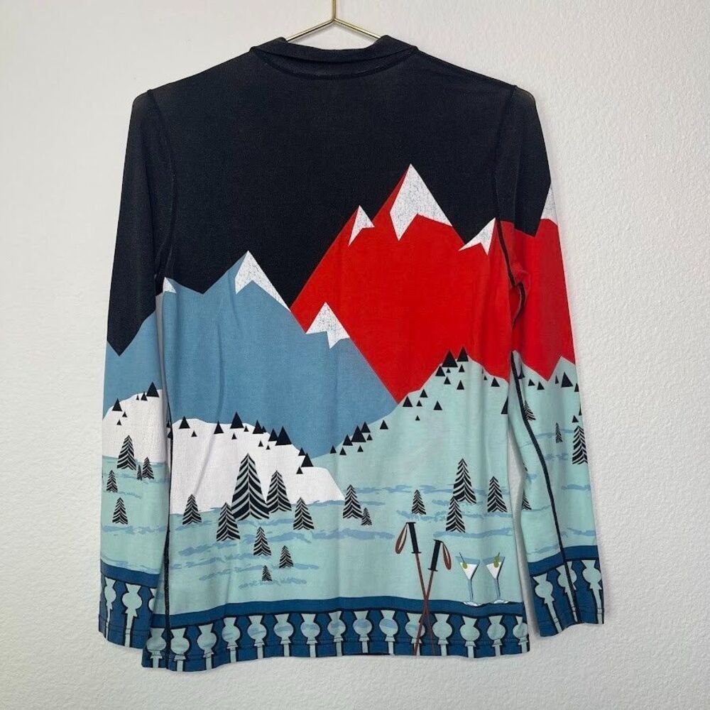 Krimson Klover Baselayer Top Scenic Apres Ski Anyone Small Sky Blue Snow Winter - Picture 10 of 10